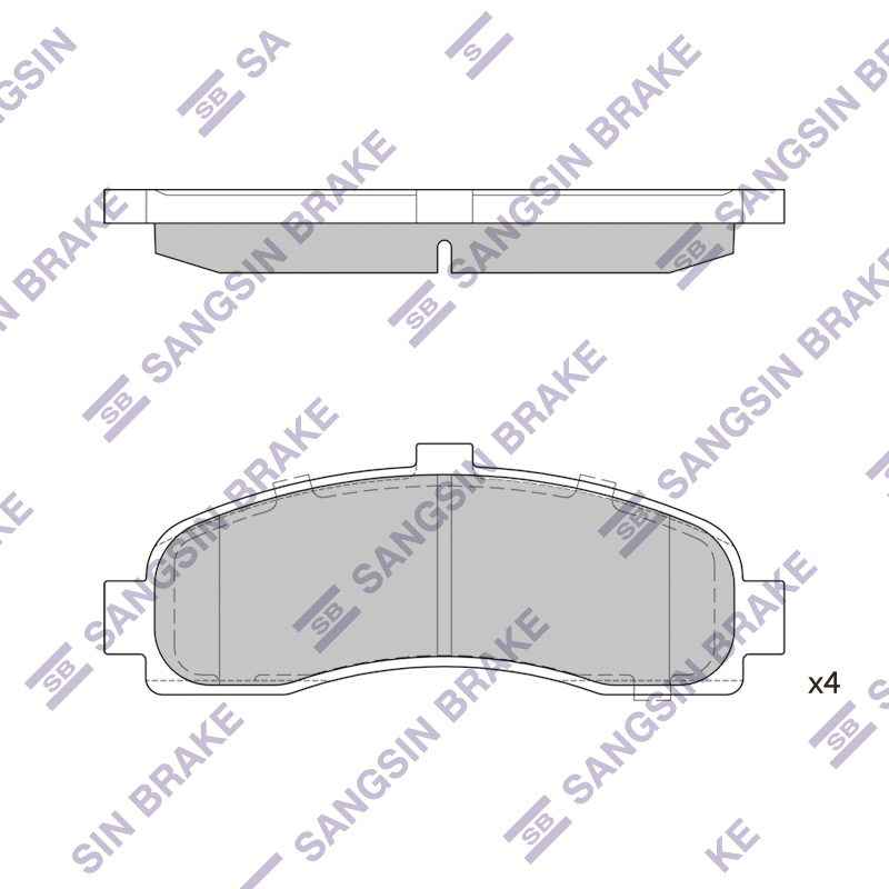 Передние тормозные колодки Sangsin SP1586