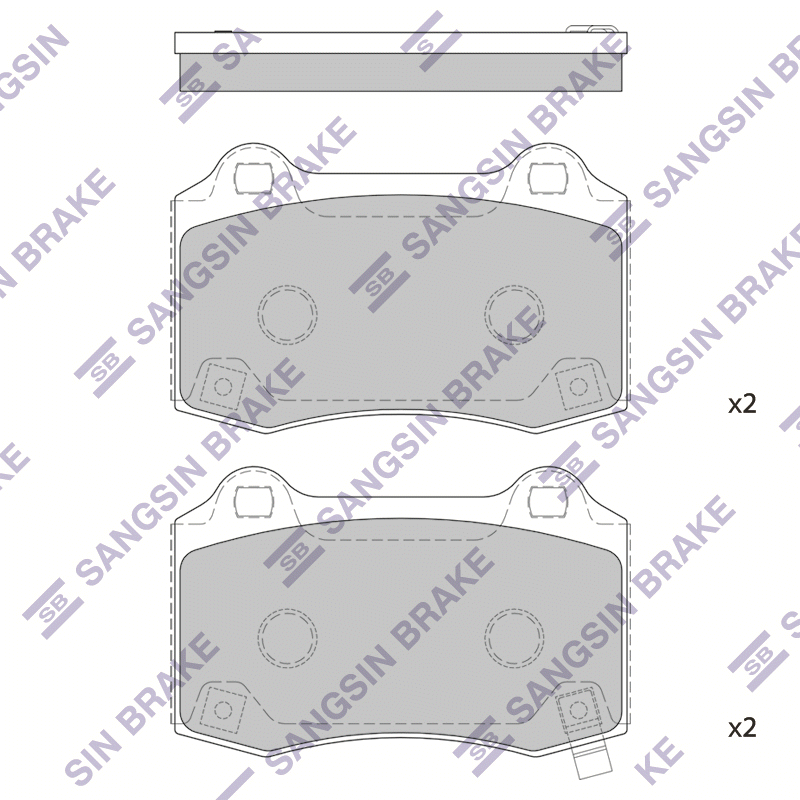 Задние тормозные колодки Sangsin SP1587