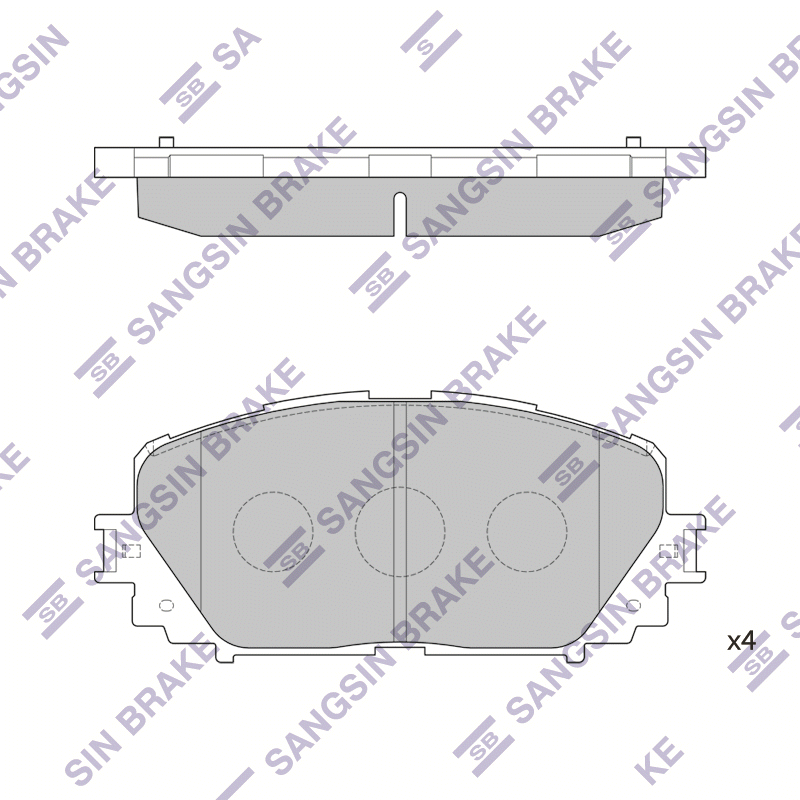 Передние тормозные колодки Sangsin SP1588