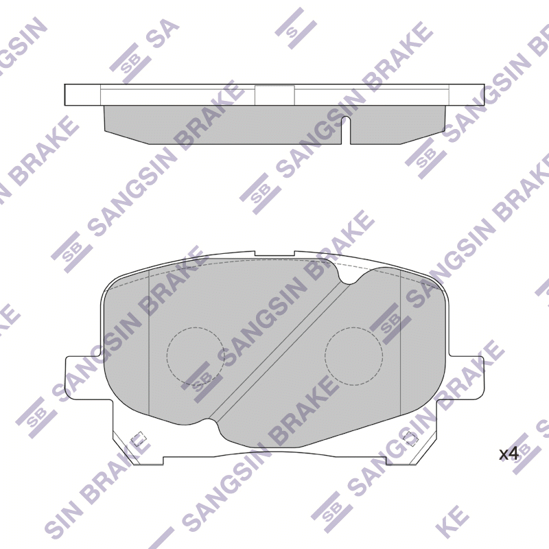 Передние тормозные колодки Sangsin SP1591