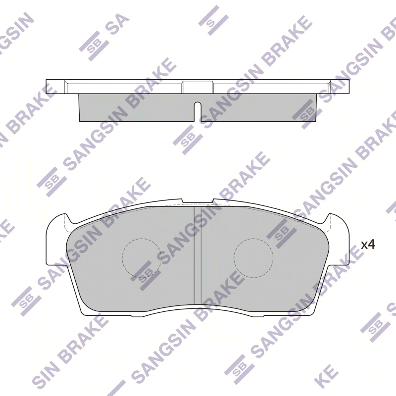 Передние тормозные колодки Sangsin SP1592