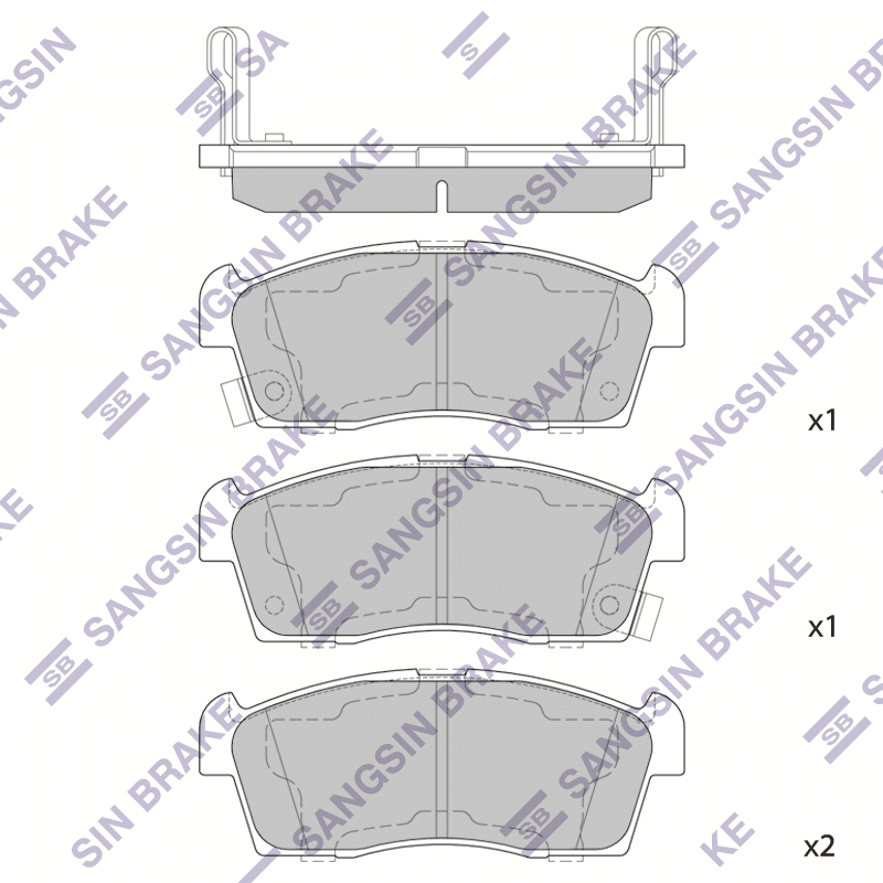 Передние тормозные колодки Sangsin SP1592A