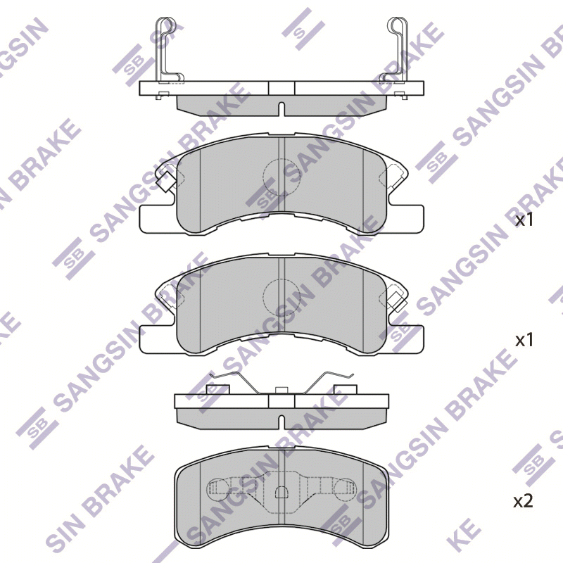 Передние тормозные колодки Sangsin SP1593