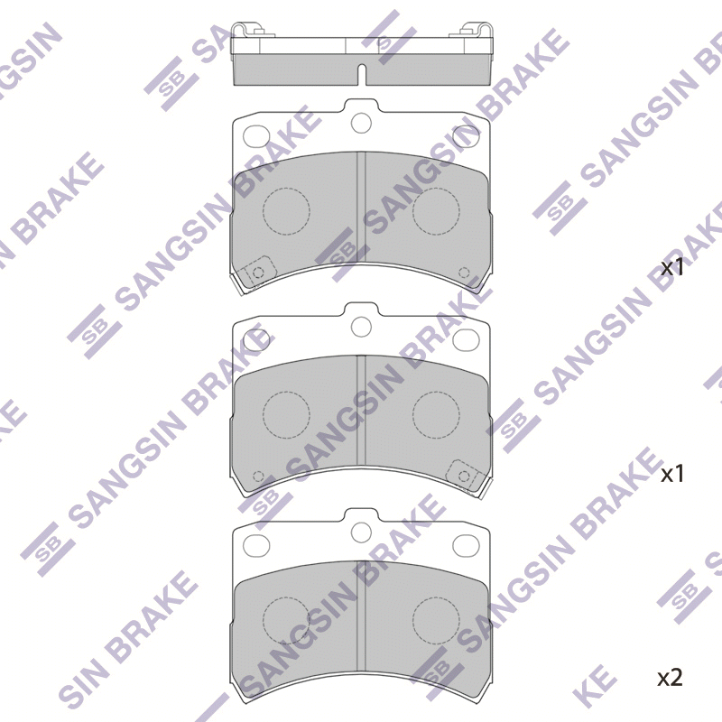 Передние тормозные колодки Sangsin SP1594