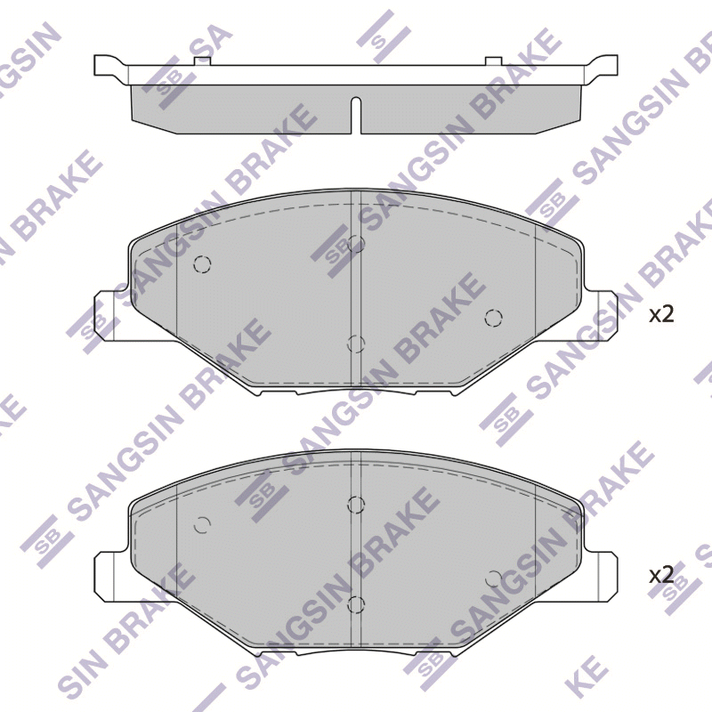 Передние тормозные колодки Sangsin SP1595