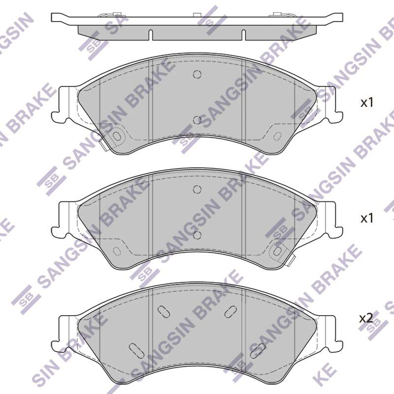 Передние тормозные колодки Sangsin SP1596