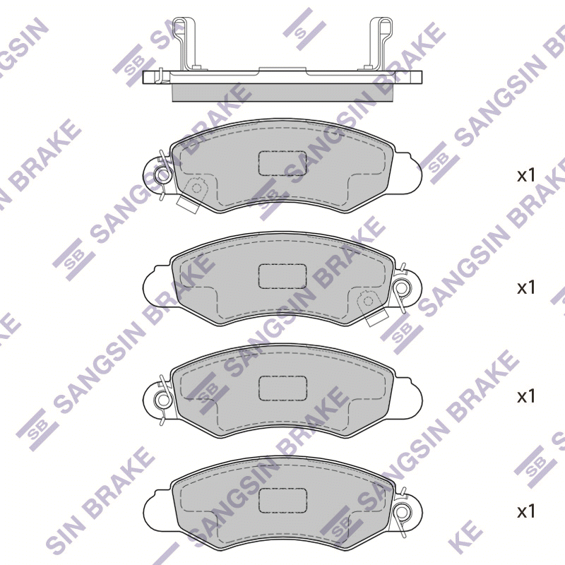 Передние тормозные колодки Sangsin SP1598