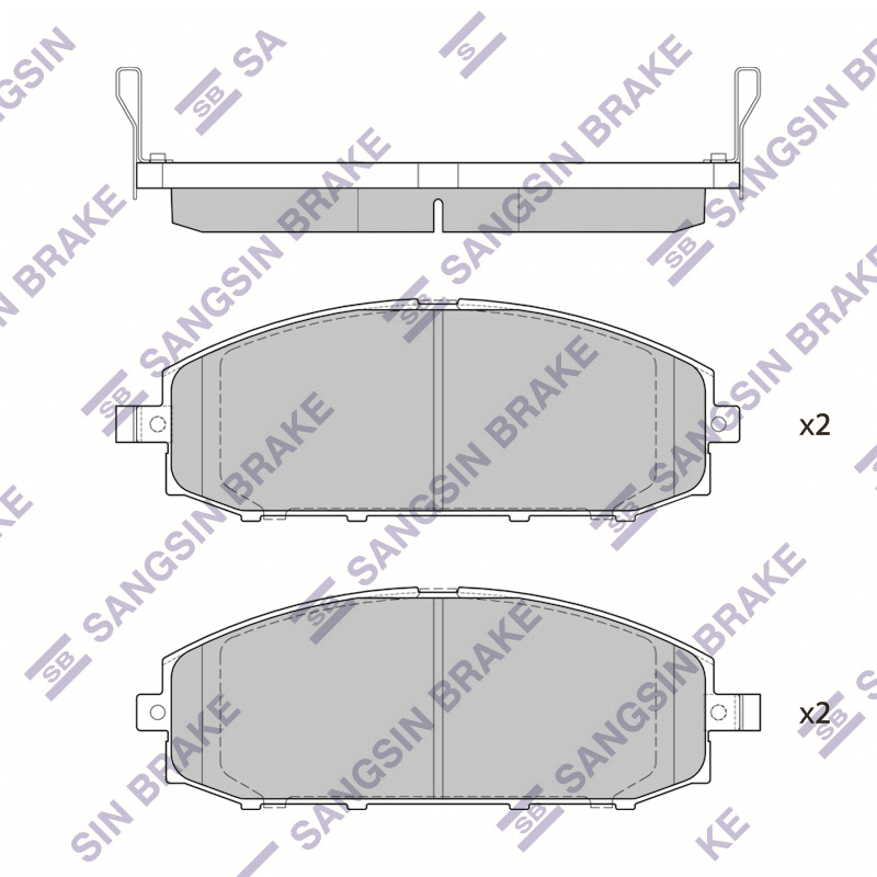 Передние тормозные колодки Sangsin SP1599