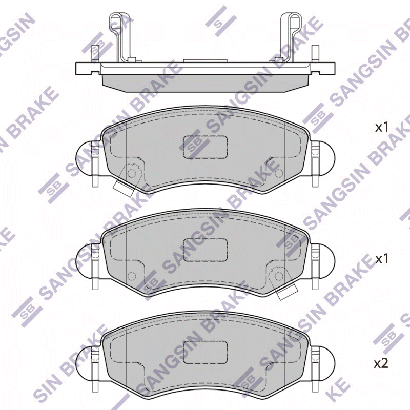 Передние тормозные колодки Sangsin SP1601