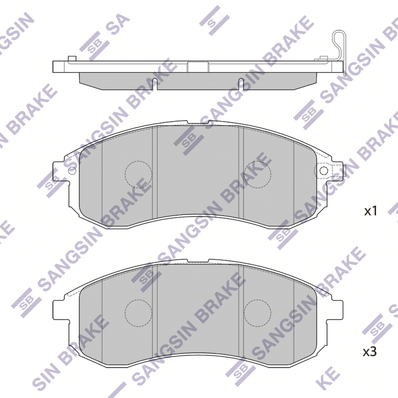 Передние тормозные колодки Sangsin SP1602