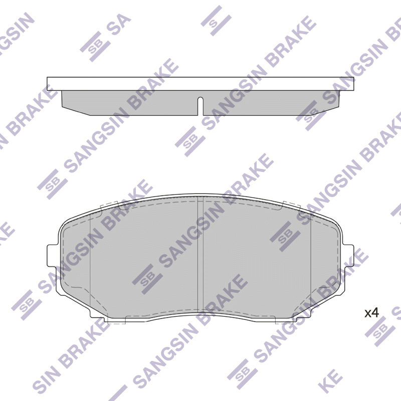 Задние тормозные колодки Sangsin SP1603