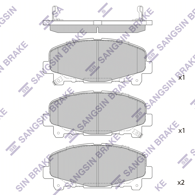 Передние тормозные колодки Sangsin SP1606
