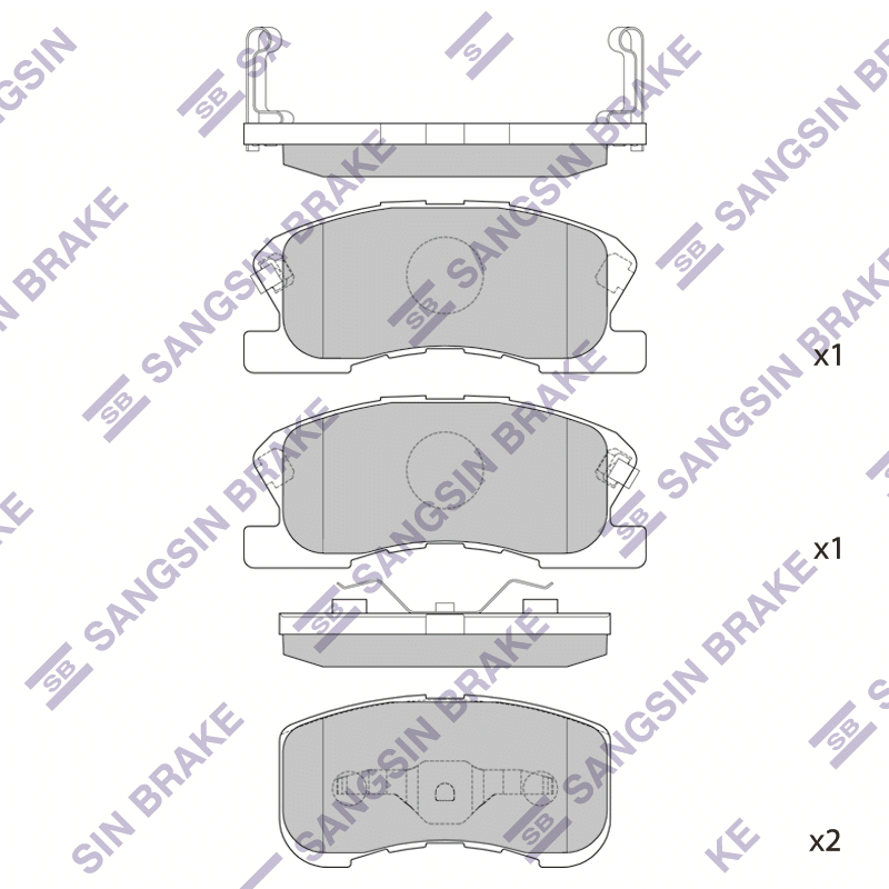 Передние тормозные колодки Sangsin SP1610