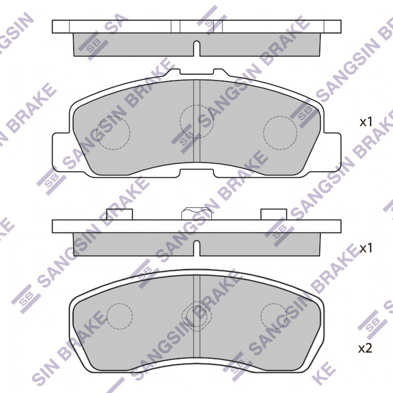 Передние тормозные колодки Sangsin SP1612
