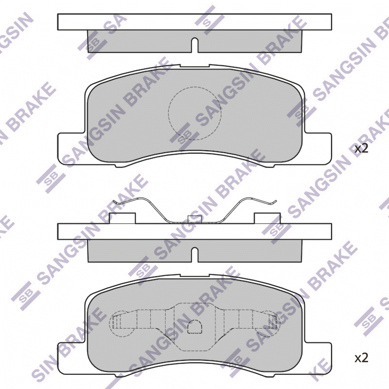Передние тормозные колодки Sangsin SP1613