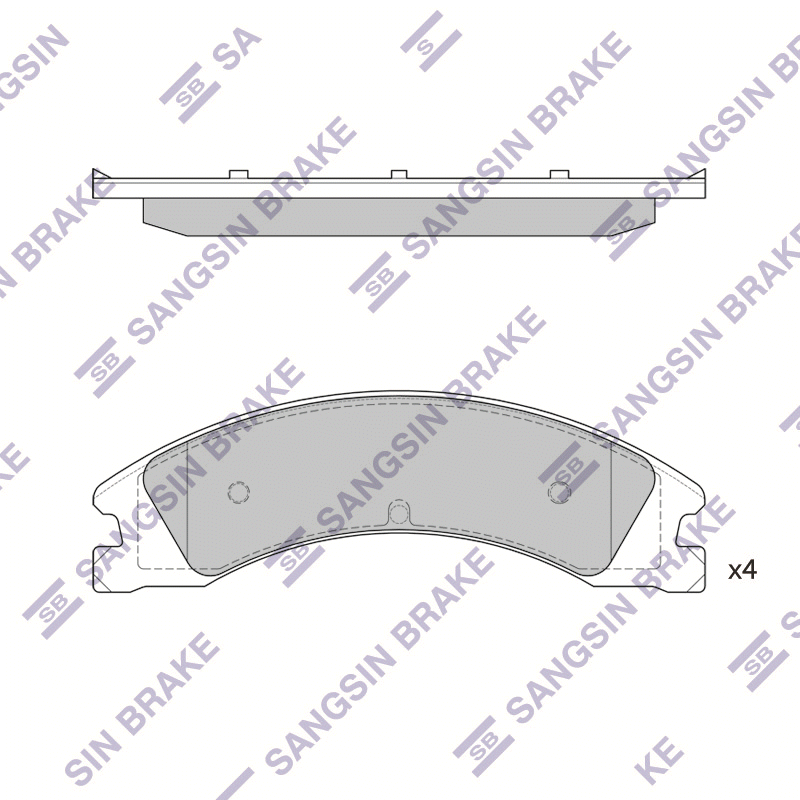 Передние тормозные колодки Sangsin SP1614