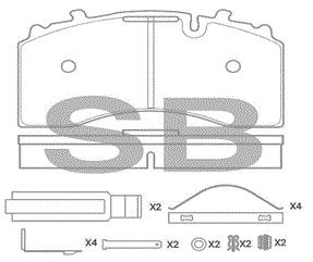 Передние тормозные колодки Sangsin SP1618