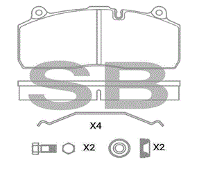 Передние тормозные колодки Sangsin SP1619