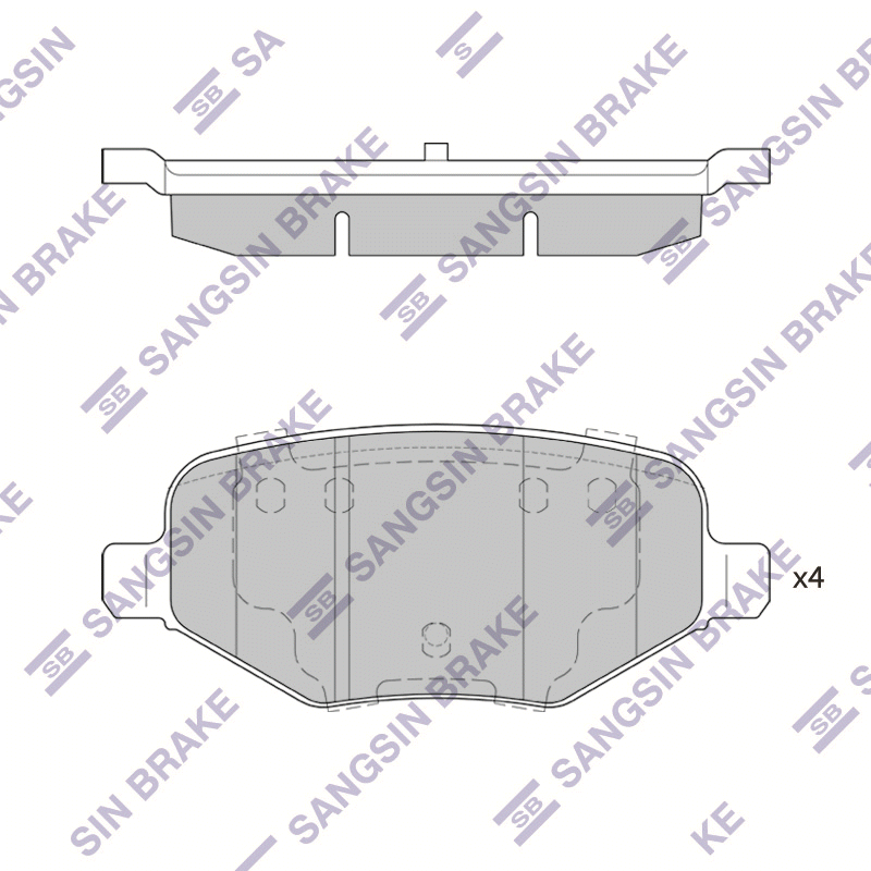 Задние тормозные колодки Sangsin SP1621