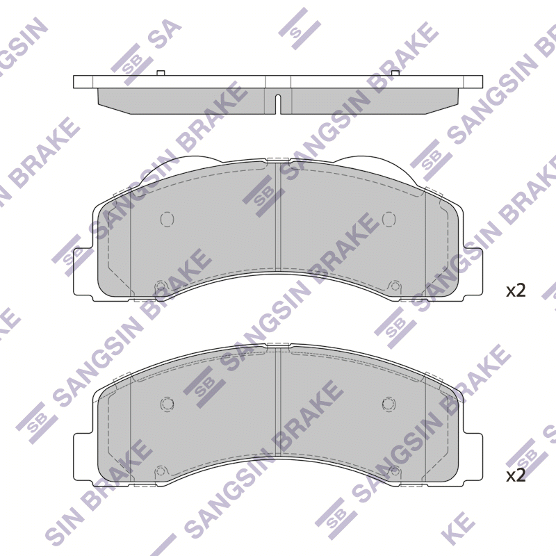 Передние тормозные колодки Sangsin SP1624