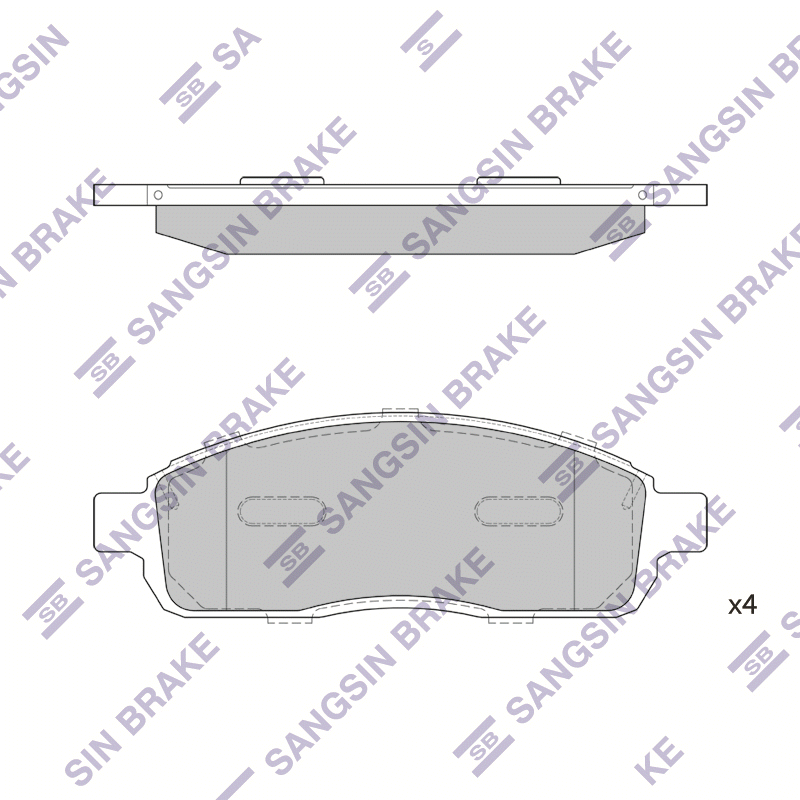 Передние тормозные колодки Sangsin SP1625