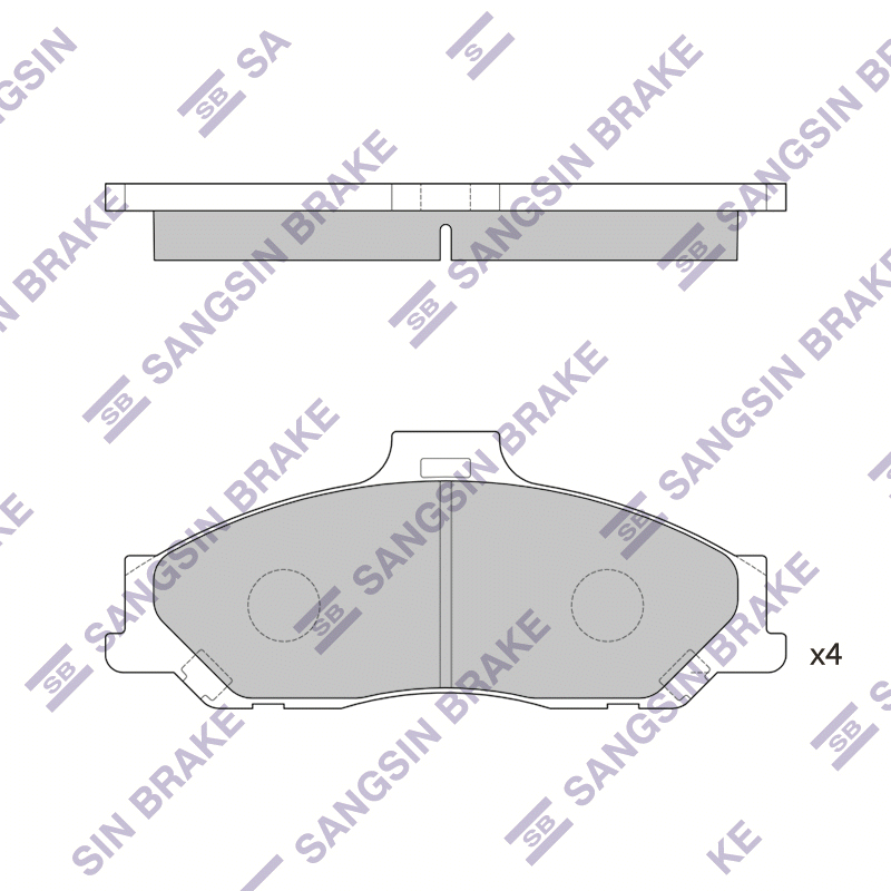 Передние тормозные колодки Sangsin SP1628