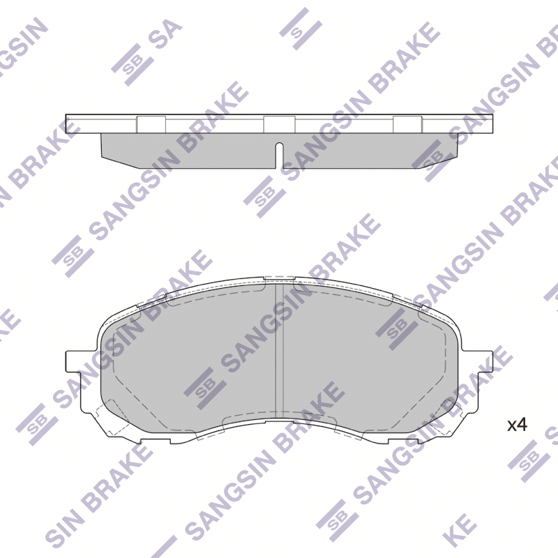 Передние тормозные колодки Sangsin SP1629