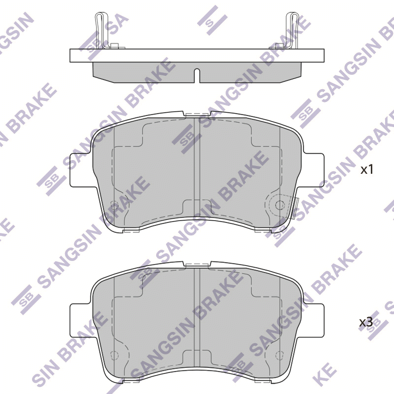 Передние тормозные колодки Sangsin SP1633