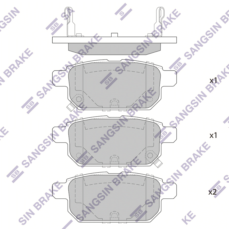 Задние тормозные колодки Sangsin SP1634