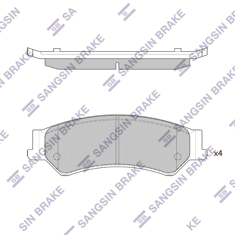 Задние тормозные колодки Sangsin SP1636