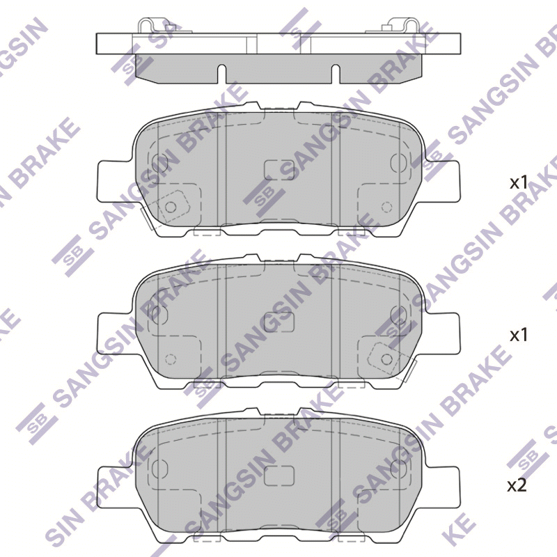 Задние тормозные колодки Sangsin SP1637