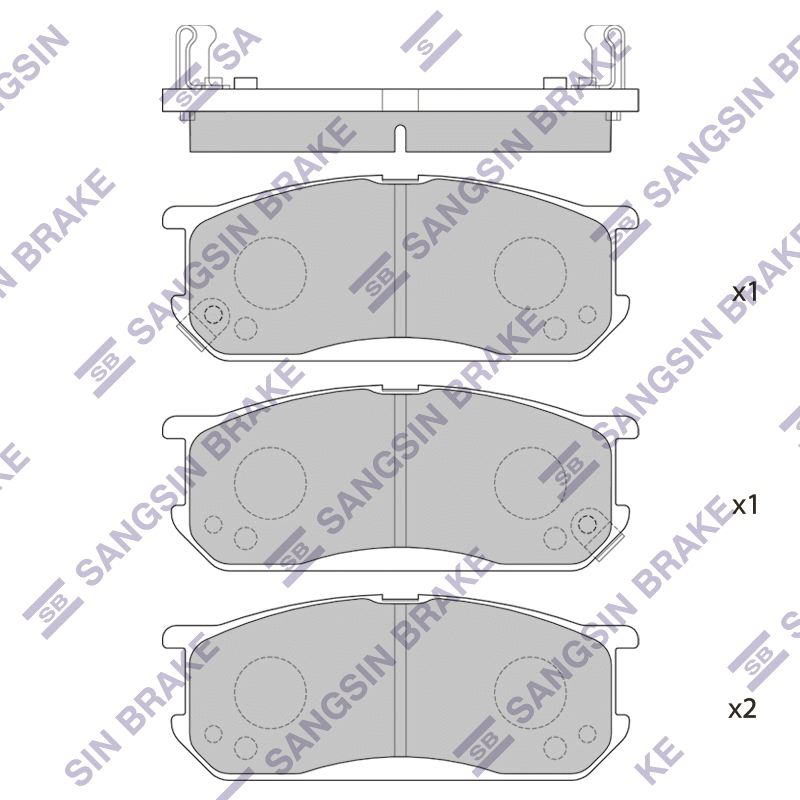 Передние тормозные колодки Sangsin SP1665