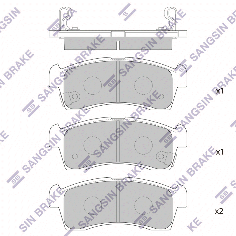 Передние тормозные колодки Sangsin SP1666