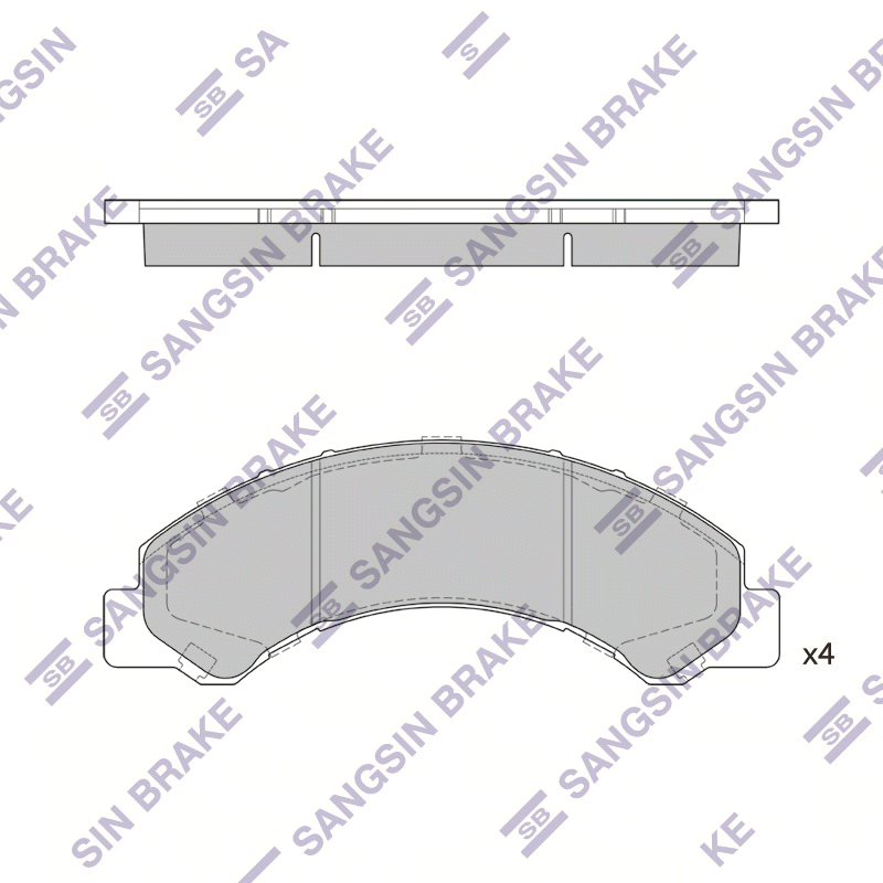 Передние тормозные колодки Sangsin SP1667