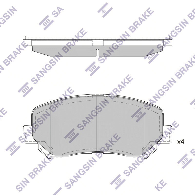 Передние тормозные колодки Sangsin SP1671
