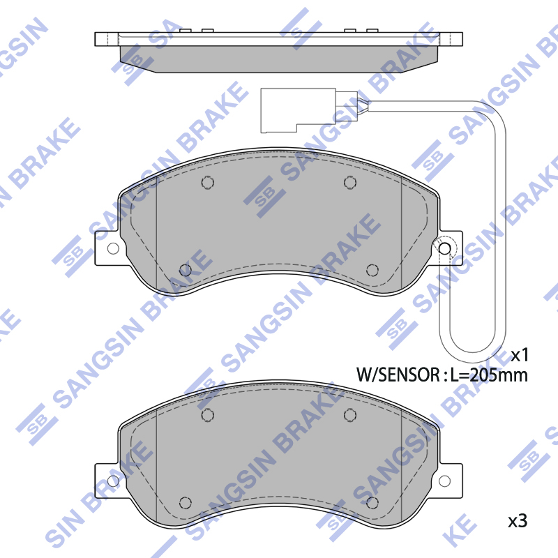 Передние тормозные колодки Sangsin SP1675