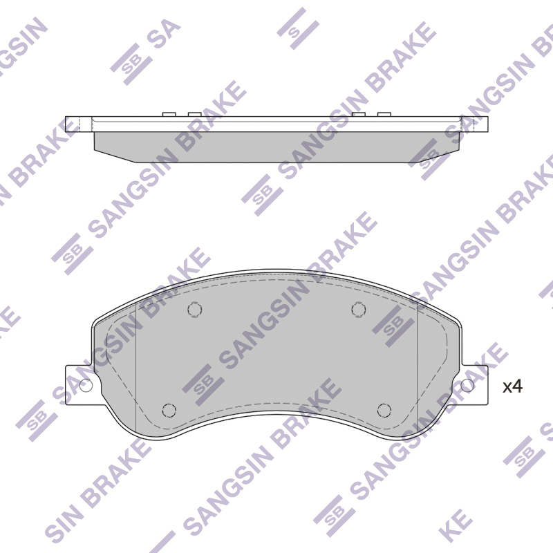 Передние тормозные колодки Sangsin SP1675A