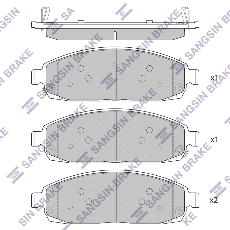 Передние тормозные колодки Sangsin SP1676