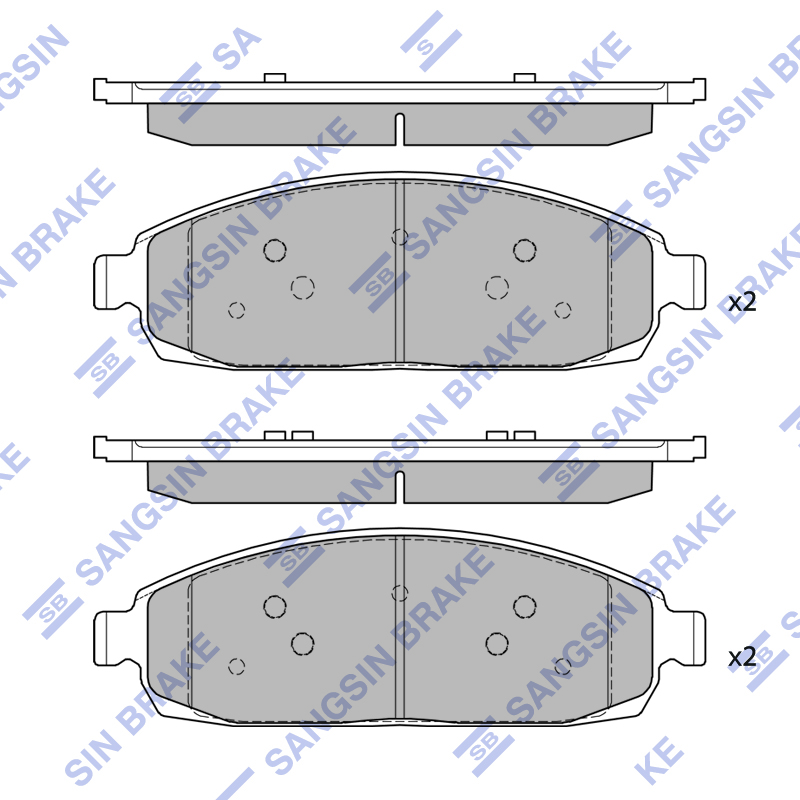 Передние тормозные колодки Sangsin SP1676A