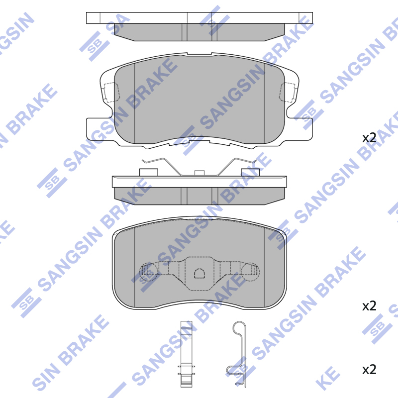 Передние тормозные колодки Sangsin SP1680