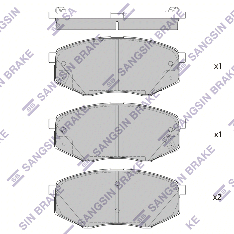 Передние тормозные колодки Sangsin SP1681