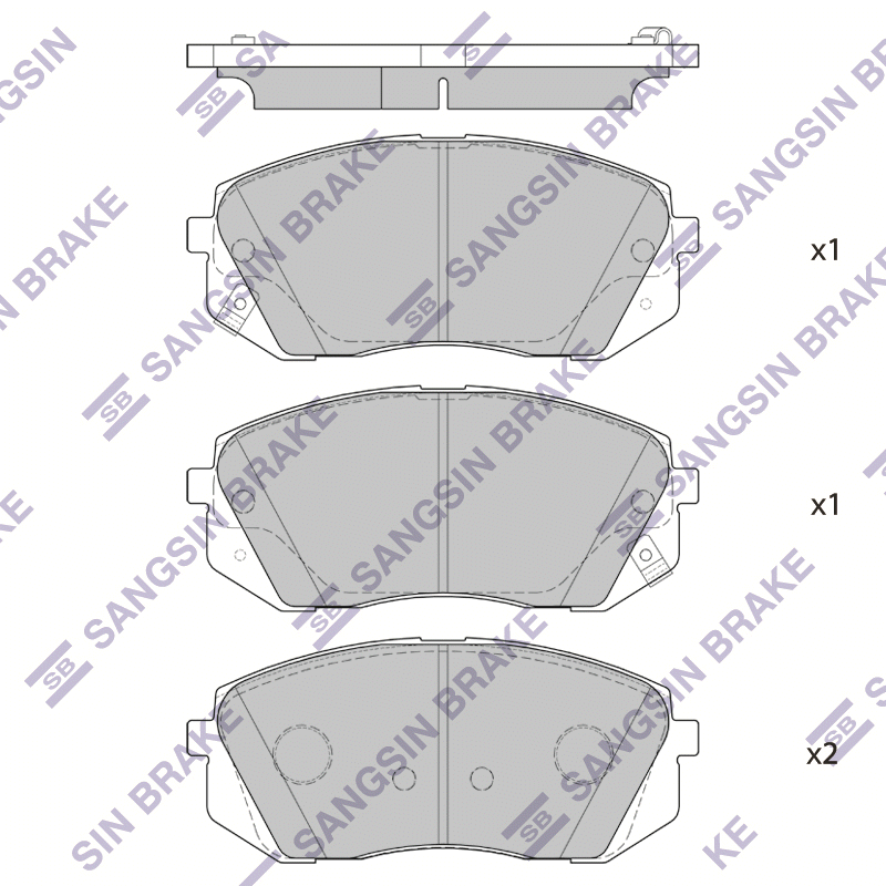 Передние тормозные колодки Sangsin SP1682