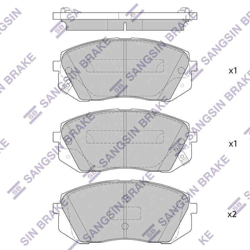 Передние тормозные колодки Sangsin SP1683