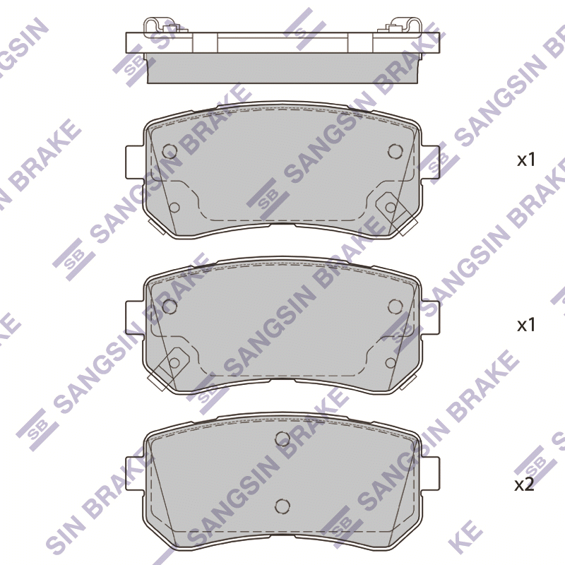 Задние тормозные колодки Sangsin SP1684