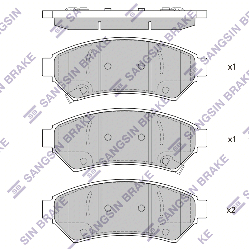 Передние тормозные колодки Sangsin SP1686