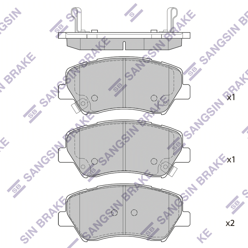 Передние тормозные колодки Sangsin SP1687
