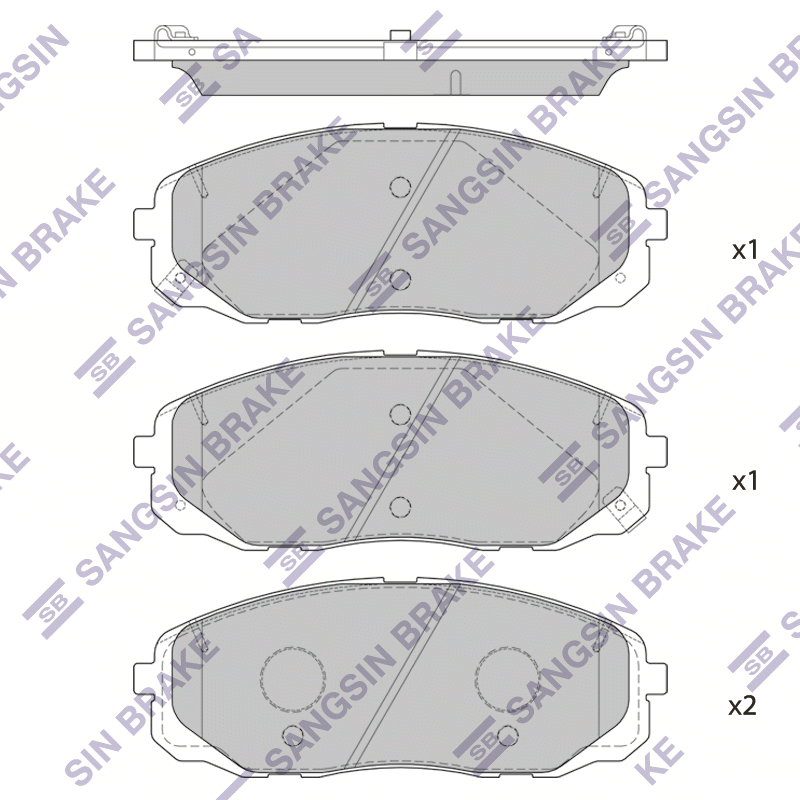Передние тормозные колодки Sangsin SP1688A