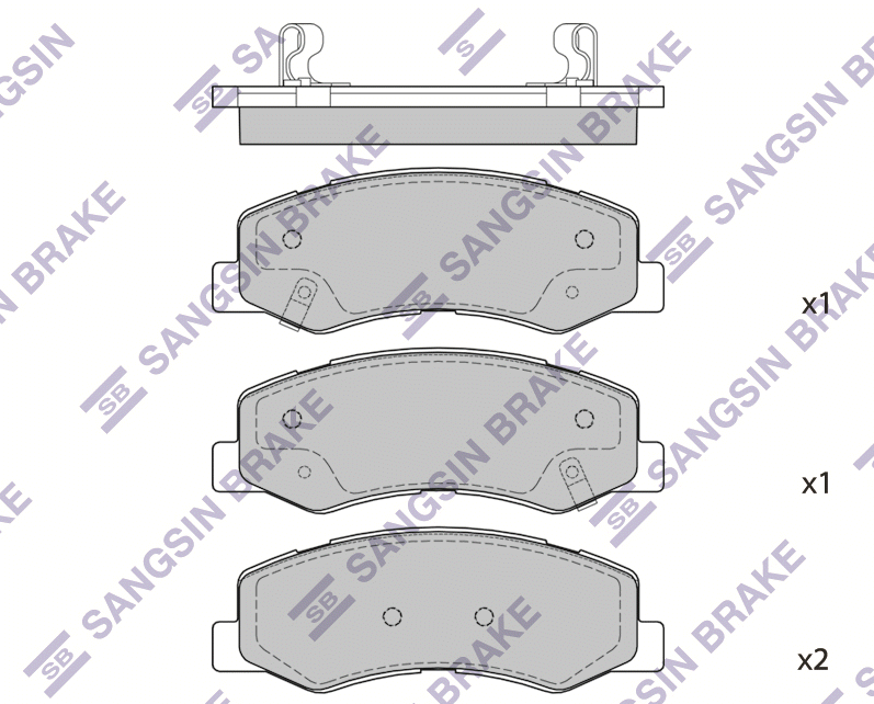 Передние тормозные колодки Sangsin SP1689