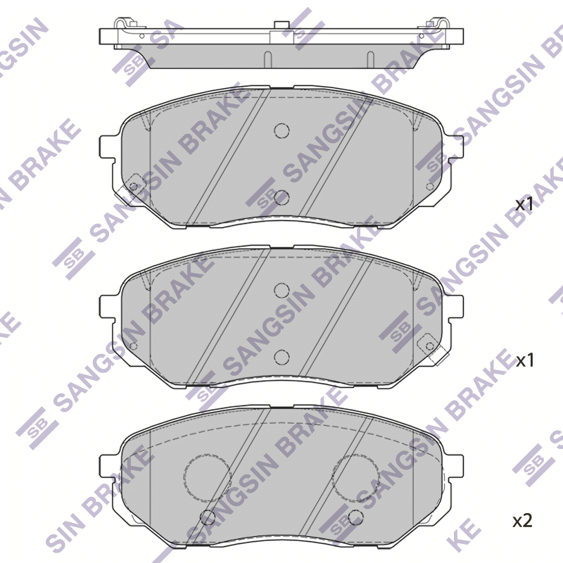 Передние тормозные колодки Sangsin SP1690
