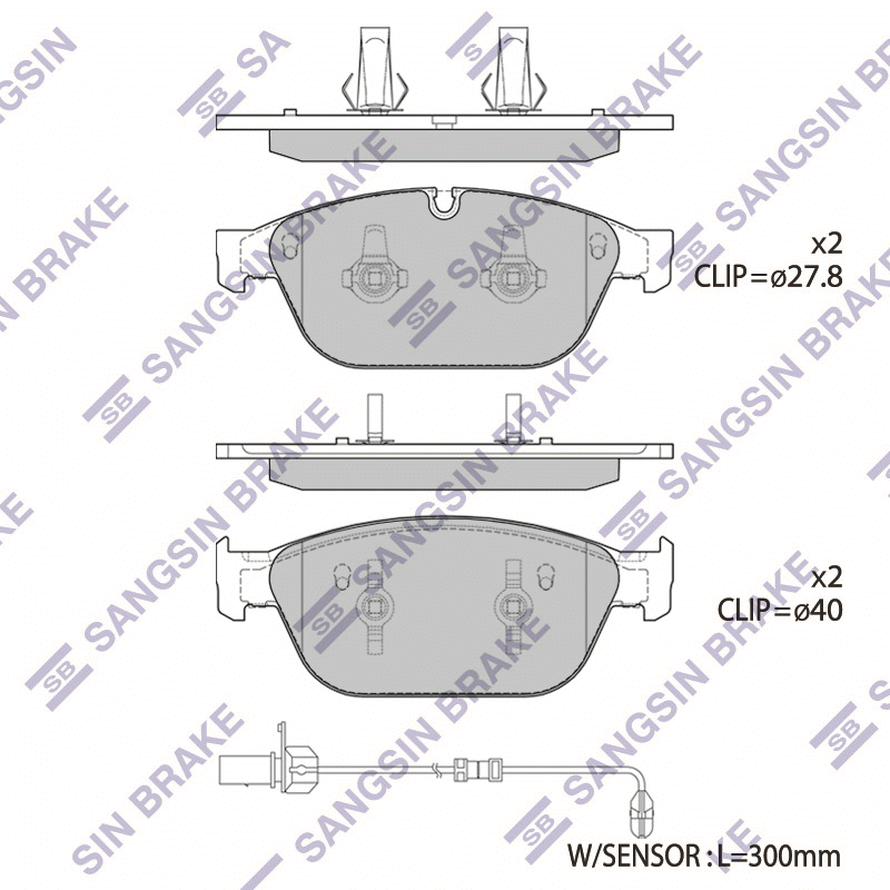 Передние тормозные колодки Sangsin SP1694